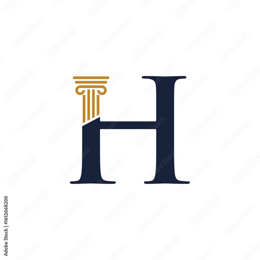 Elegant initial pillar, law firm, lawyer logo Elegant initial pillar, law firm, lawyer logo