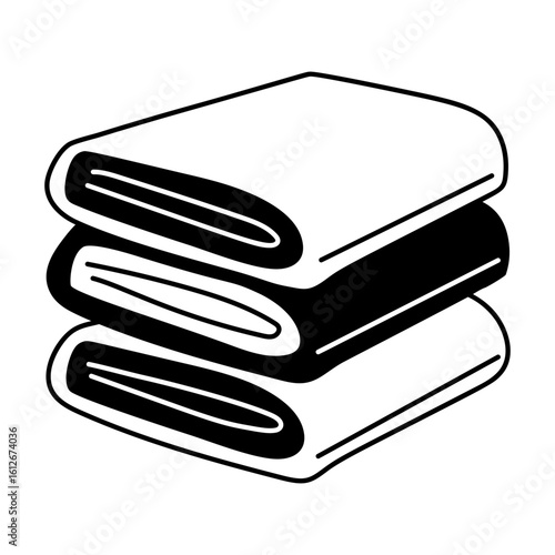 A glyph icon of folded clothes 

