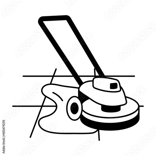 A glyph style icon of floor polisher 
