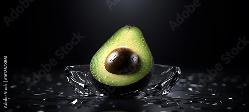 avocado Wireframe, highly detailed, Generative AI