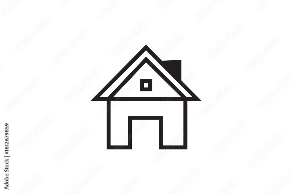 Fototapeta premium White background house icon for web and business design