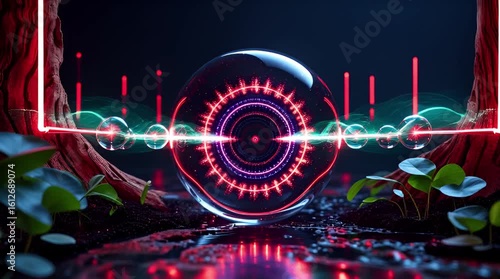 A breathtaking journey through glowing fractal dimensions where sacred geometry merges with bioluminescent nature