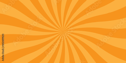 Vector sunburst pattern red and orange background design. Vintage sunrays illustration swirl grunge backdrop line. sun beam vector banner design comic burst gradient concept pattern.	