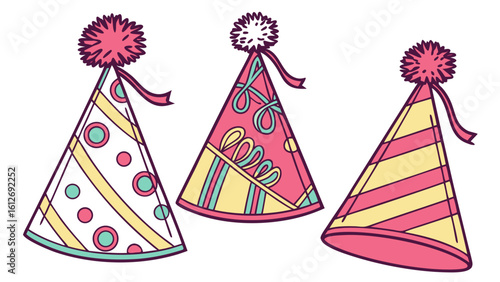 party hats vector illustration