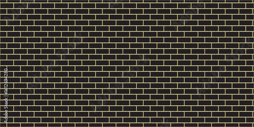 Abstract bathroom wall and floor brick wall texture background. black brick vector illustration texture of the wall with masonry Bricks laid in rows background.	
