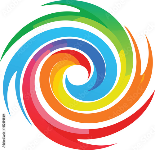 Vortex Rainbow Spiral Design