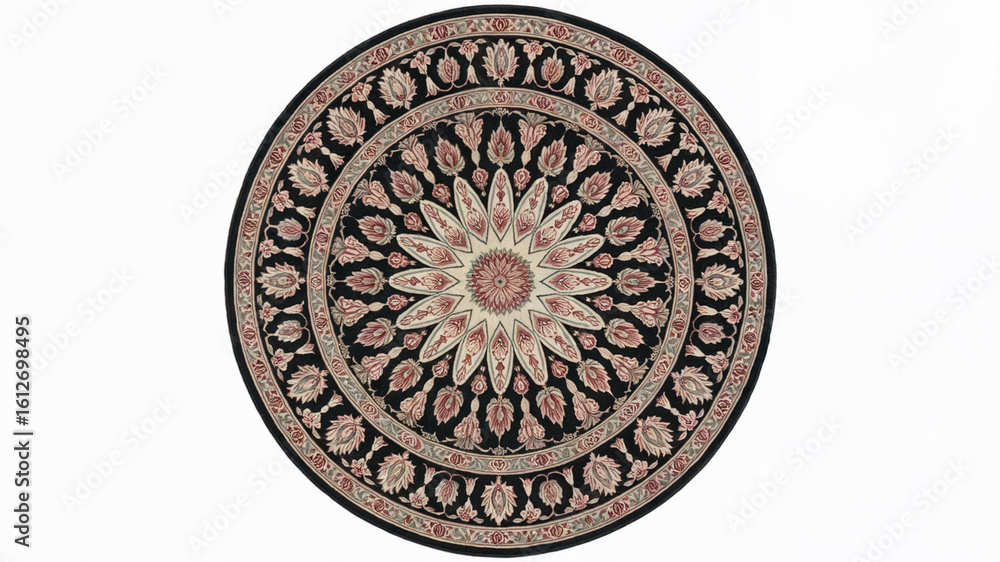 Obraz premium Intricate Round Floral Carpet