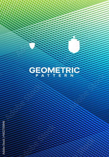 Geometric pattern design jersey printing, sublimation jersey for soccer, football, basketball, volleyball, baseball, racing, esports, running, cycling. Cover template design.