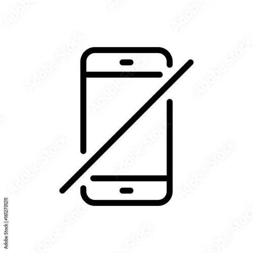 Silent Mode Icon. Mobile Restriction Symbol