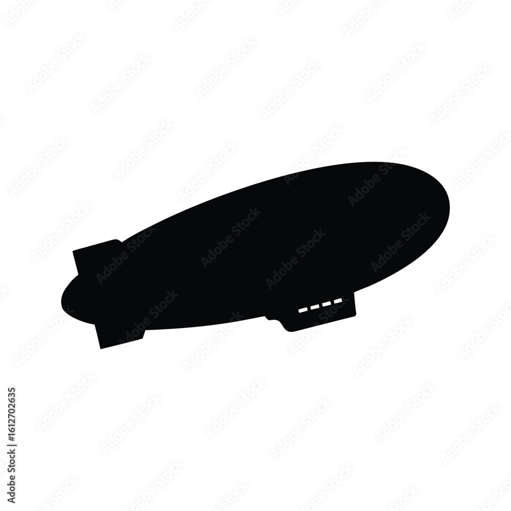 Fototapeta premium Black and white hot air balloon isolated against the sky, a classic airship for travel and flight a classical air ship silhouette vector icon illustration on white background minimalist flat black