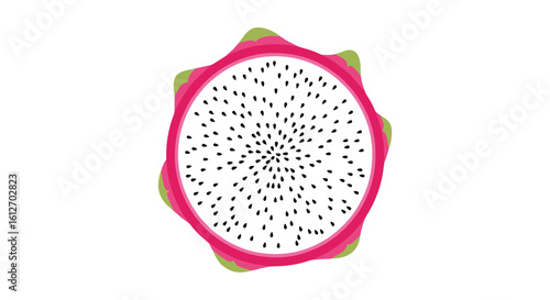  Exotic Sliced Dragon Fruit Illustration