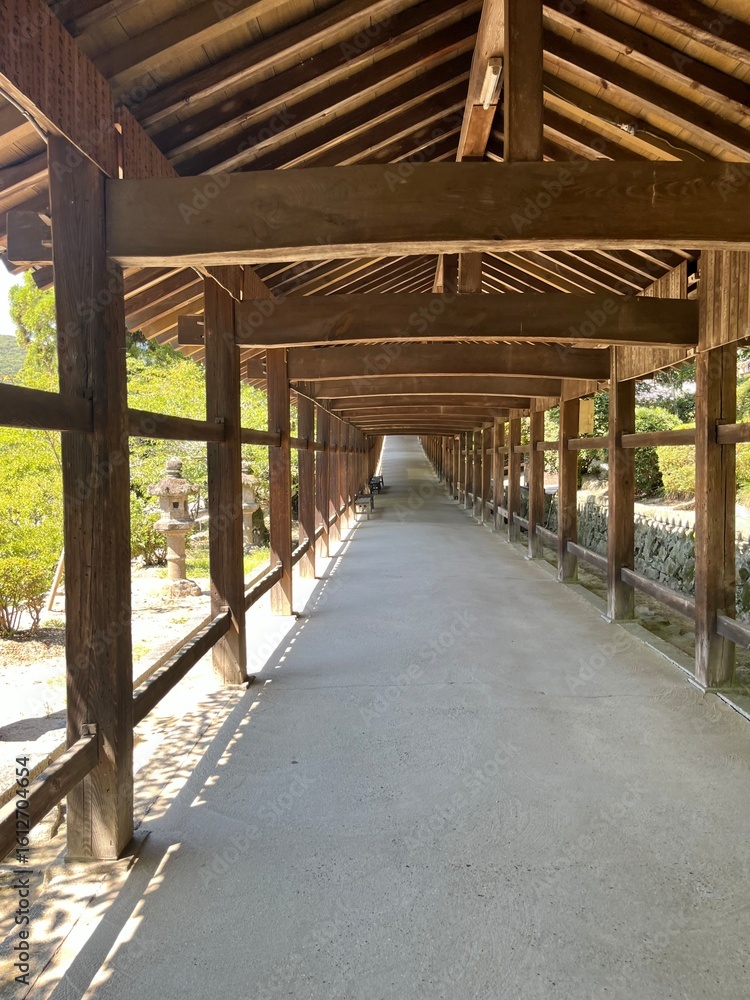 吉備神社の回廊 吉備神社の回廊