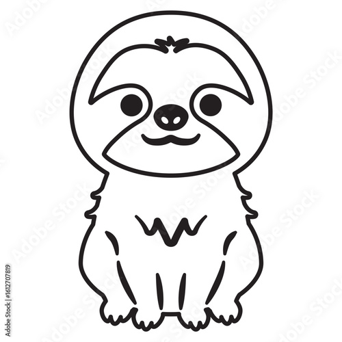 ナマケモノの線画