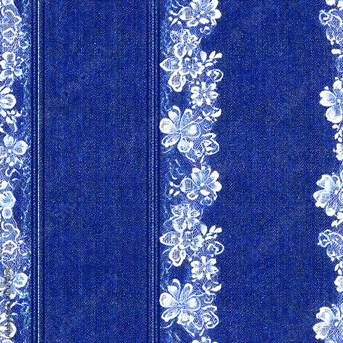 delicate white embroidered lace florals over a soft blue denim background. Perfect for bridal stationery, fabric mockups, digital papers, packaging, and vintage-inspired design projects.