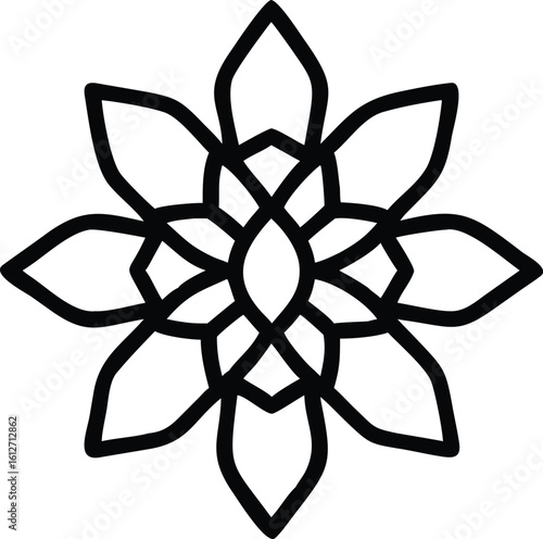 Artistic glass flower rendering with a delicate petal structure showcasing botanical elegance and geometric symmetry