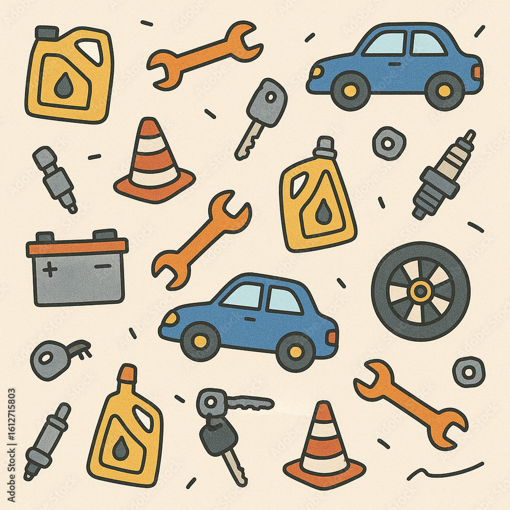 seamless pattern with cars seamless pattern with cars