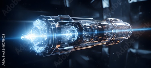 ice bullet Wireframe,creative commons attribution,, Generative AI