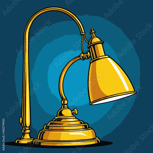 vector image of a study lamp for graphic design needs