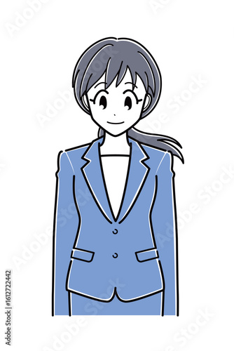 スーツのOLさん（上半身・シンプル）