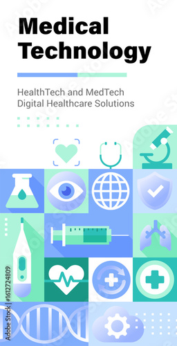 Healthcare and Medical Technology Vertical Background