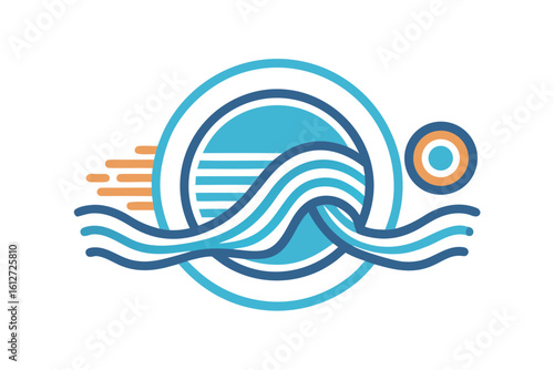 breathing exercise flowing lines calm relax icon