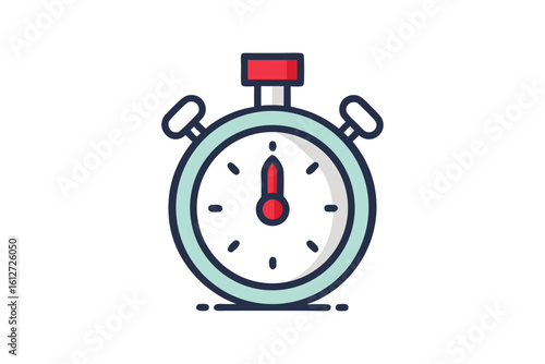 Deadline Timer Line Stopwatch Clock Icon  