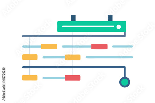 Gantt Chart With Timeline Arrows Bars View