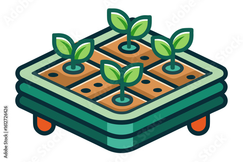 heat mat rolled under seed trays