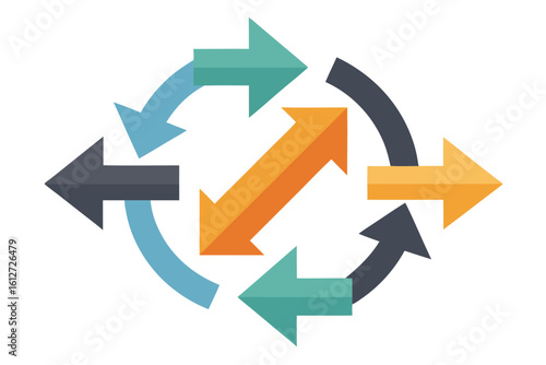 interchangeable arrows icon multiple arrows