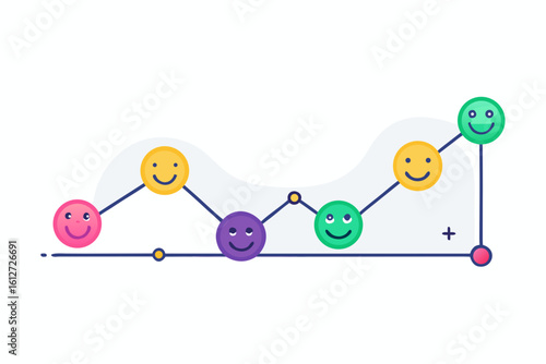 mood tracking graph line chart emoticon