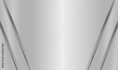 Aesthetic metallic background with clean silver lines and modern gradient design