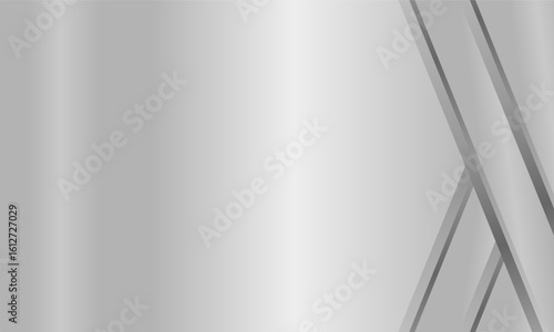 Metallic background with layered diagonal lines and modern aesthetic silver design