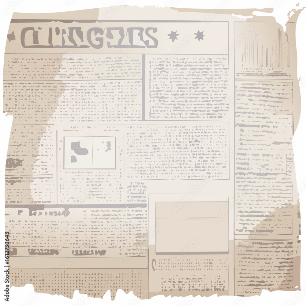 Fototapeta premium Grunge old newspaper texture background wallpaper