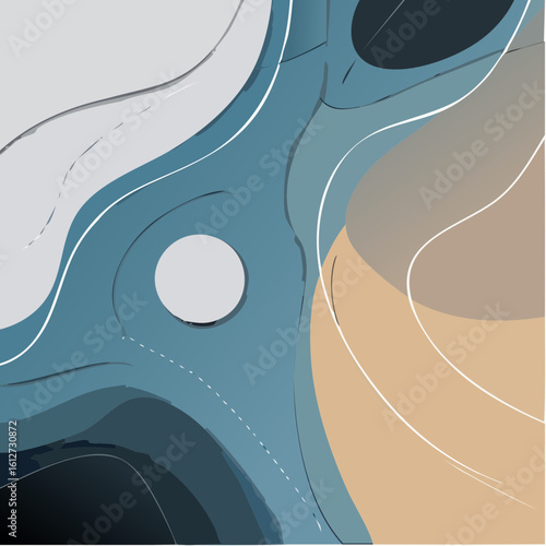 Striking vertical abstract background in a sleek flat design style featuring a calming solid teal-blue color, perfect for modern digital projects and creative presentations.
