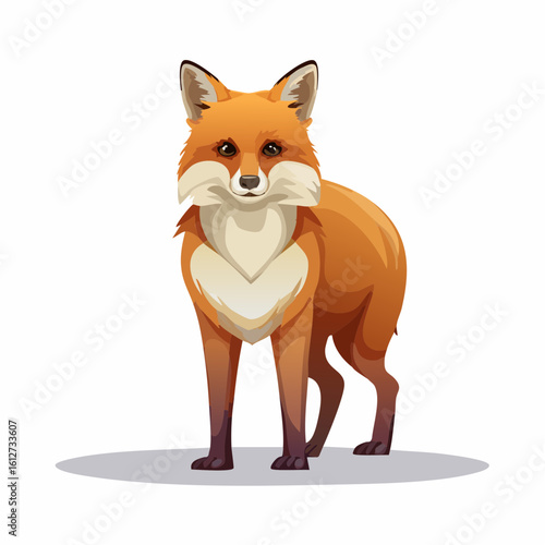 Captivating cartoon fox portrait showcasing a whimsical and charming illustration style