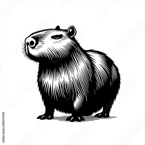 vector illustration of cartoon squirrel