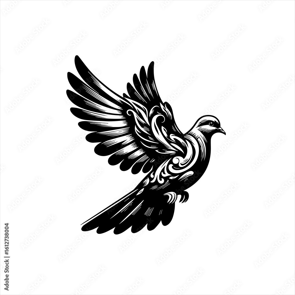Obraz premium Flying dove logo