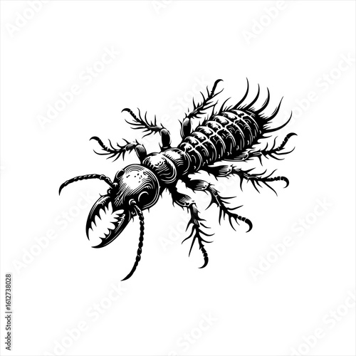 Detailed termite illustration