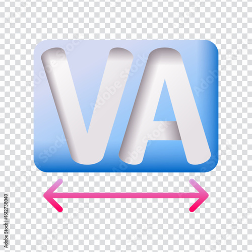 Text tracking spacing