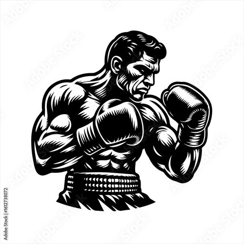boxer with boxing gloves