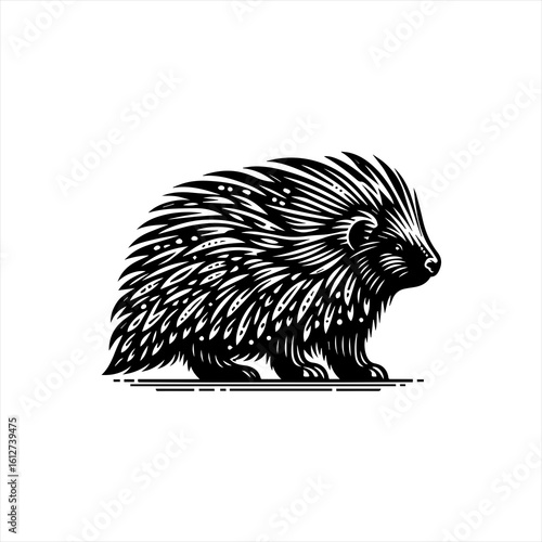 Porcupine tribal illustration