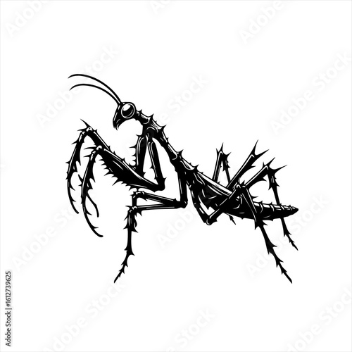 Wallpaper Mural Detailed praying mantis insect Torontodigital.ca