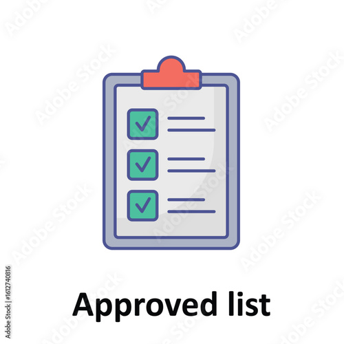 Approved list Vector Icon which can easily modify or edit
