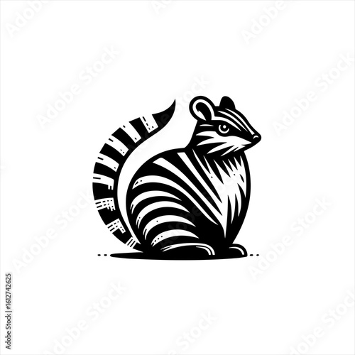 A striped chipmunk