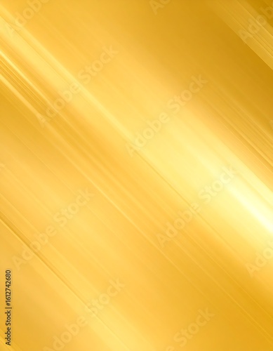 Abstract gold background with diagonal, bright, light streaks