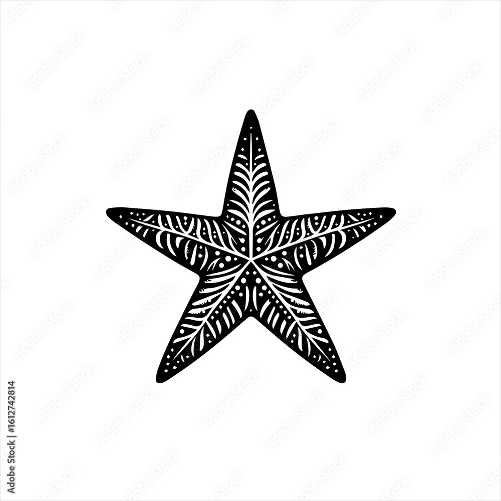 Obraz premium Starfish illustration on white background