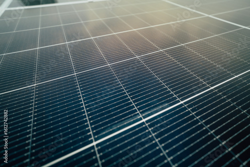 Innovative solar panels capture sunlight efficiently on a clear day in a modern urban setting