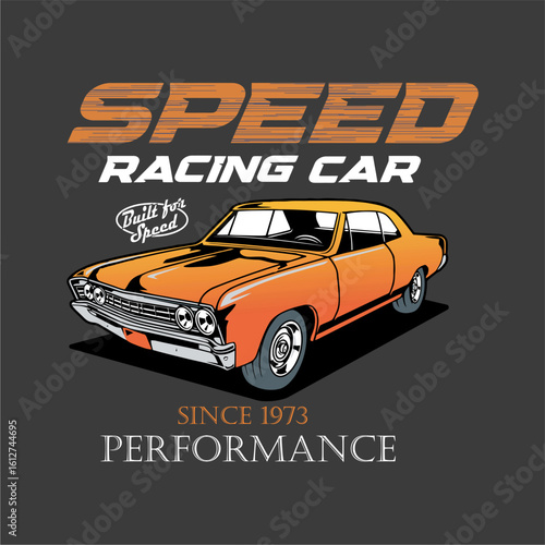 vector illustration of an racing car