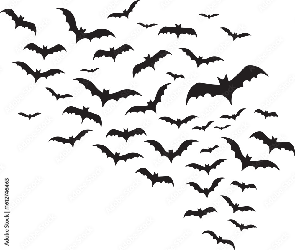 Naklejka premium Black and white vector illustration of flying birds with an abstract background