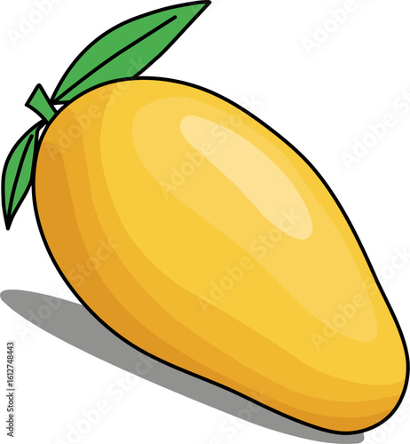 mango fruit with leaf